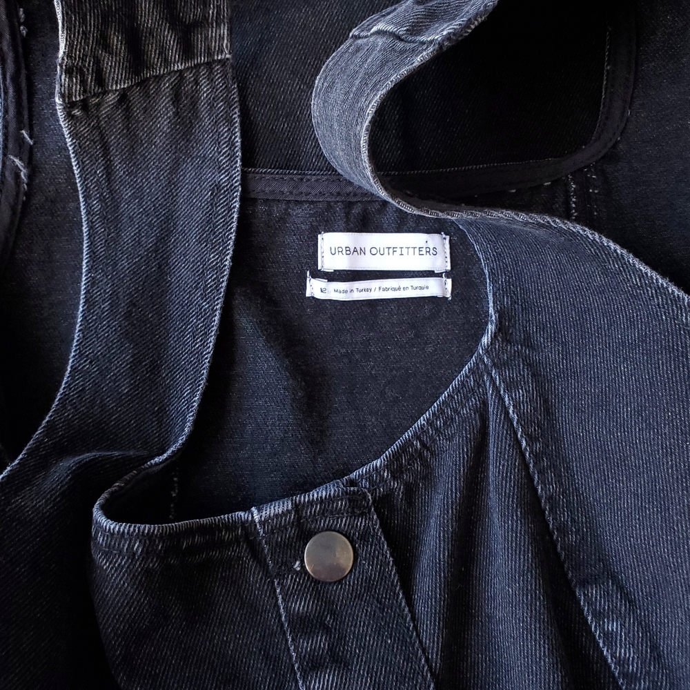Urban Outfitters Black Denim Jumper Dress